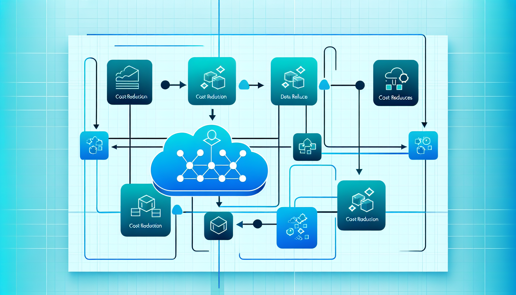 Decision matrix framework showing cost optimization through developing custom software for OTT platforms with data flow visualization